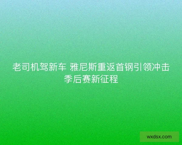 老司机驾新车 雅尼斯重返首钢引领冲击季后赛新征程